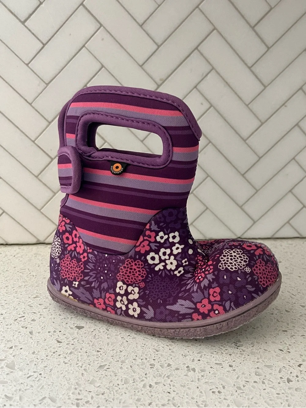 Bogs Baby NW Garden Rain Boots Purple Multi Size 8T